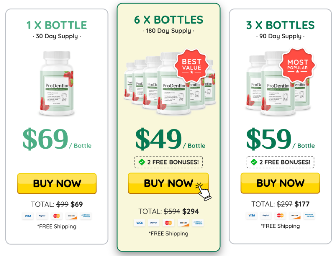 prodentim bottles pricing