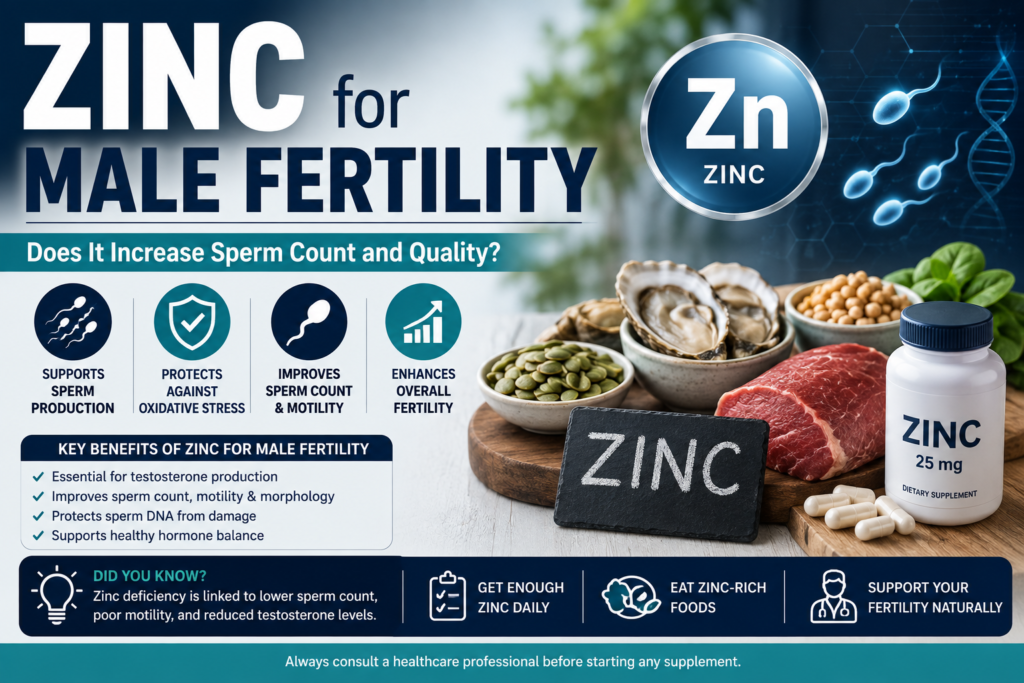 Zinc for Male Fertility- Does It Increase Sperm Count and Quality